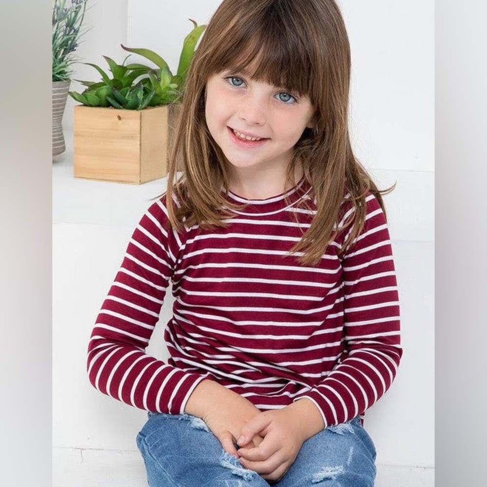Girls Long Sleeve Stripe Top